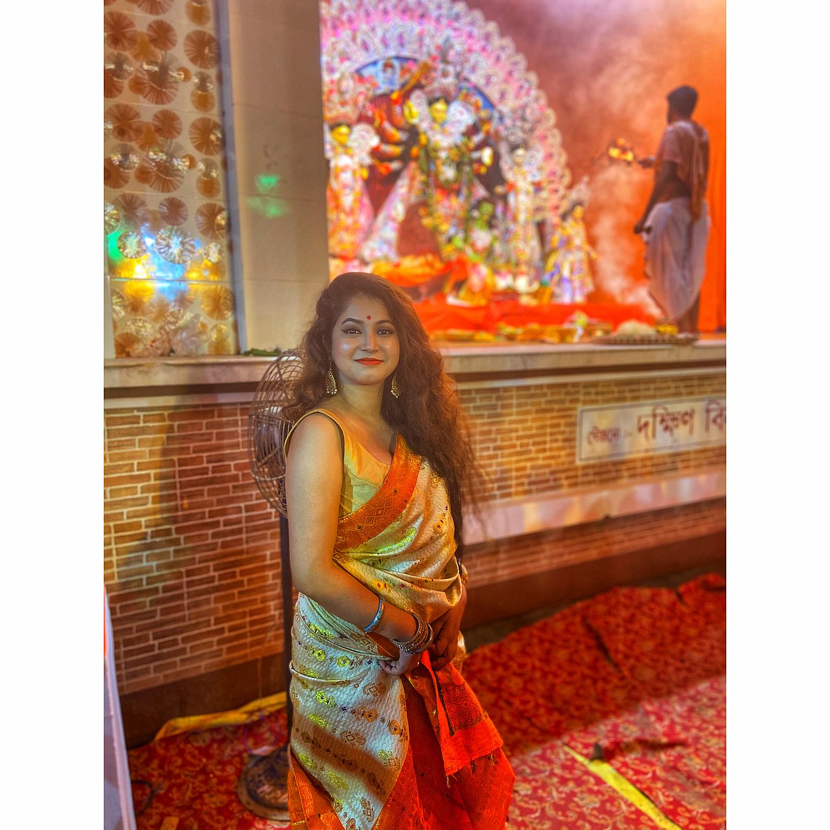 The author at a Puja