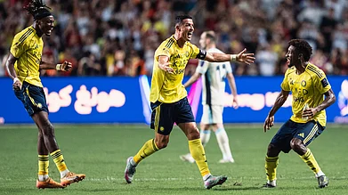 Photo by Lampson Yip/Clicks Images : The Al-Nassr vs Al-lttihad match at Hong Kong Stadium