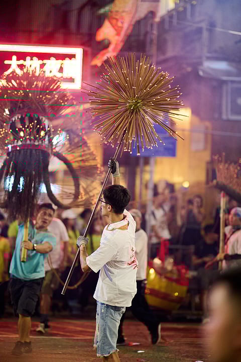 Scene from the Tai Hang Fire Dragon Dance