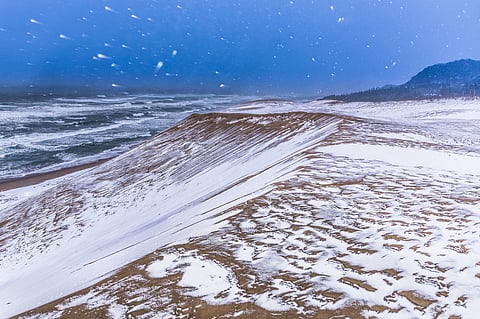 Tottori Sand Dunes in the midwinter