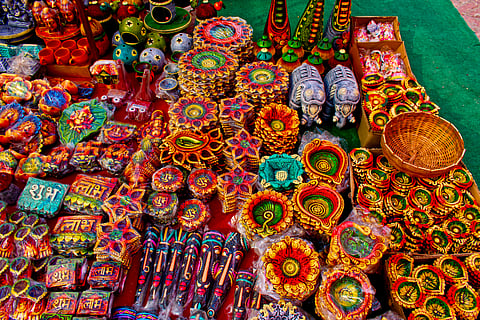 In Delhi’s bustling bazaars, every trinket and diya holds a little bit of joy, waiting to be gifted this Diwali.