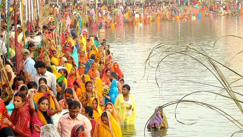 A shot of Chhath celebrations