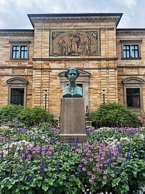 The Bust of Ludwig II of Bavaria in front of Wahnfried