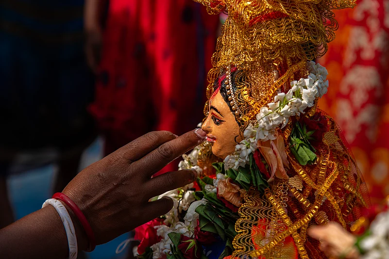 Bhadu Pujo celebrates Princess Bhadravati, also known as Bhadresvari, a figure deeply revered in local legend