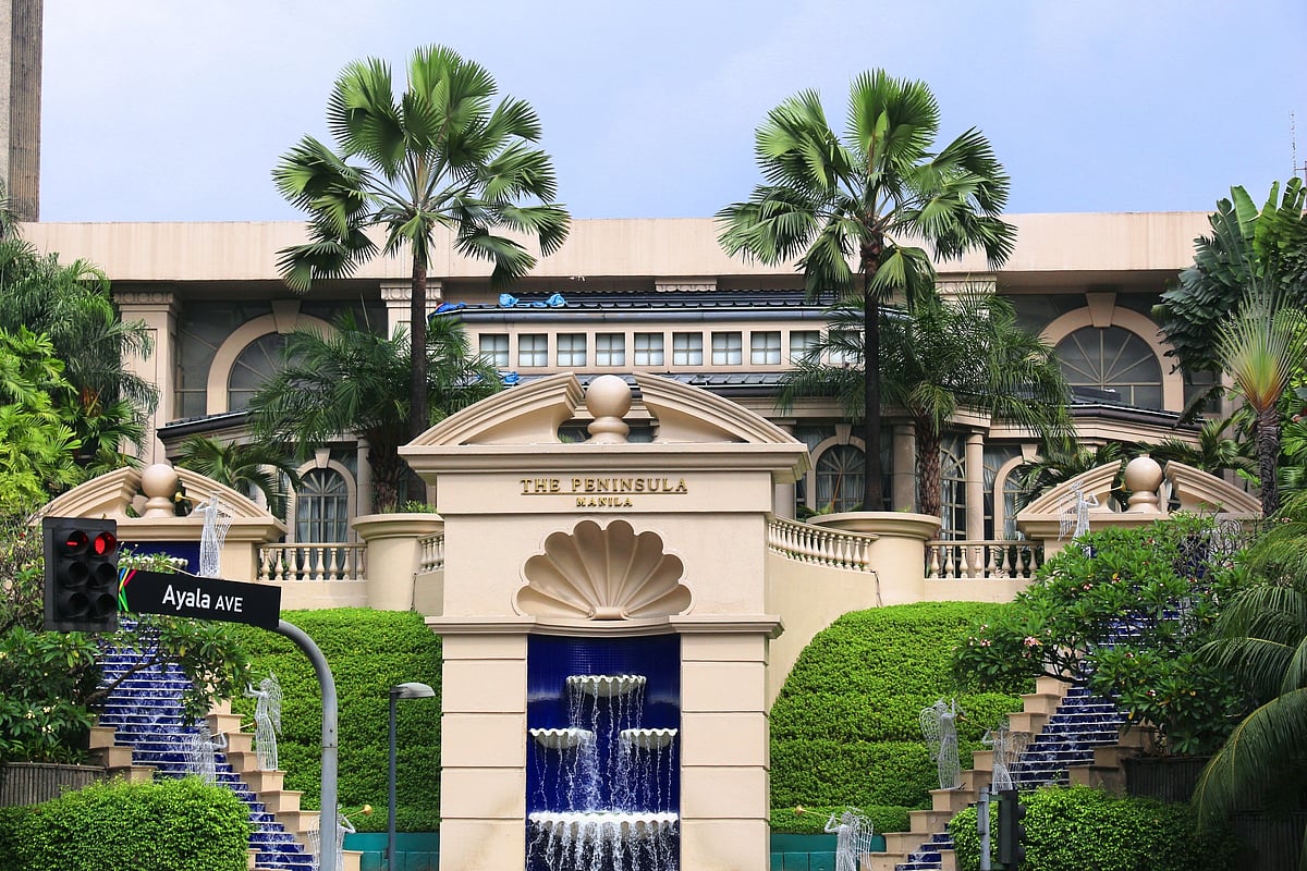 The Peninsula Manila, an iconic five-star hotel in Makati known for timeless elegance