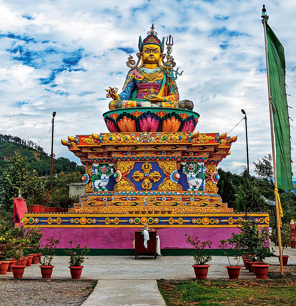 A statue of  admasambhava in Darjeeling