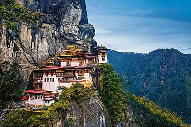 The cliffside monastery of Taktshang Goemba in Bhutan