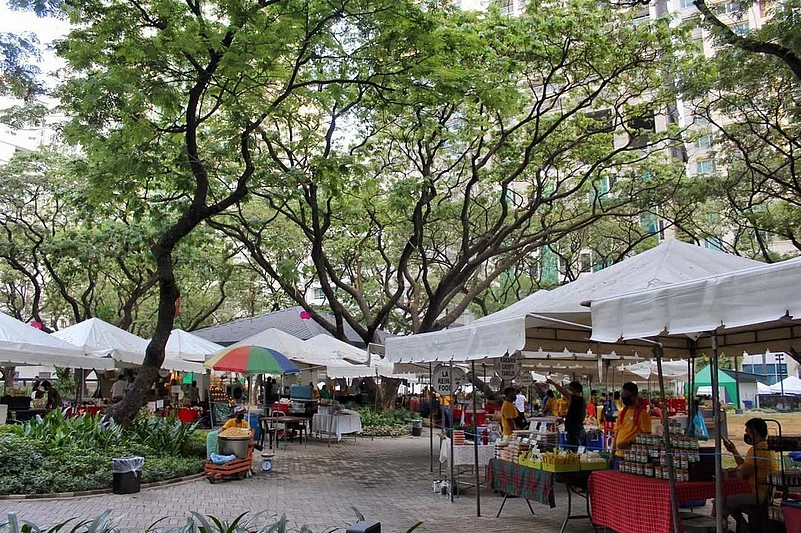 A shot of Salcedo Market