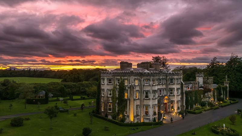 Red skies at Ballyseede Castle, Ireland