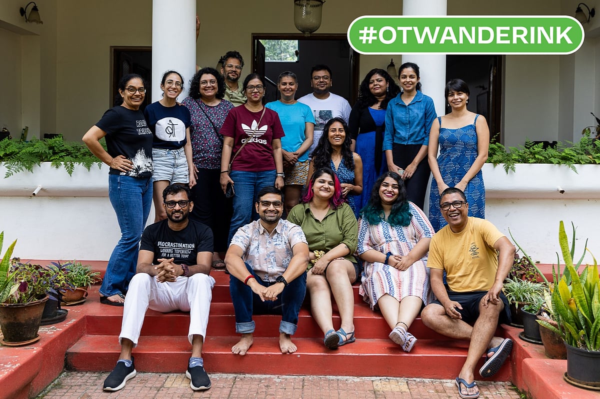 Supplied : The author at the retreat with other participants