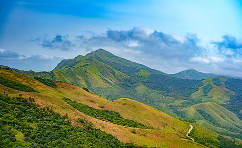 Rolling hills of Baba Budangiri near Manikyadhara Falls, Chikmagalur