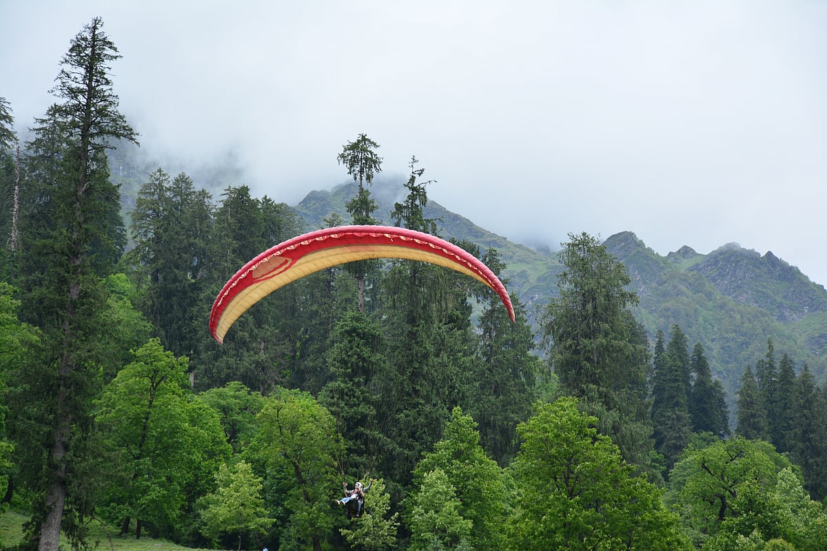 Aerial views of Himachal’s Solang Valley — a paragliding paradise in the Himalayas