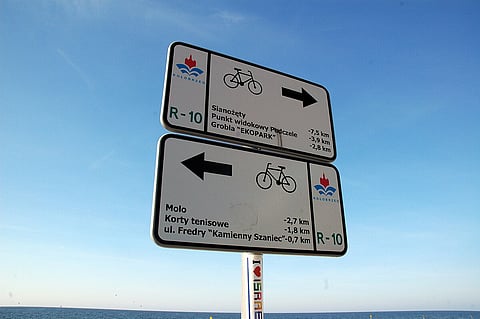 Signages in Ołobrzeg, Poland