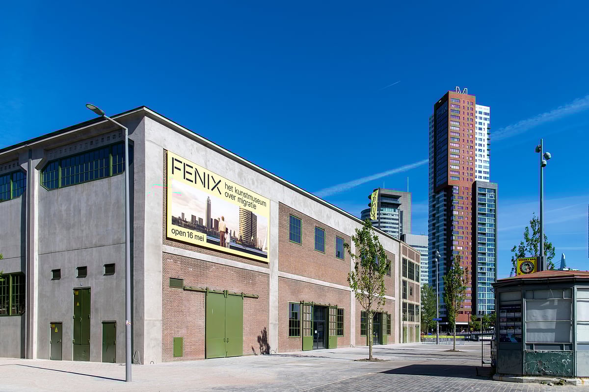 Facade of the FENIX Museum of Migration, Rotterdam, designed by MAD Architects