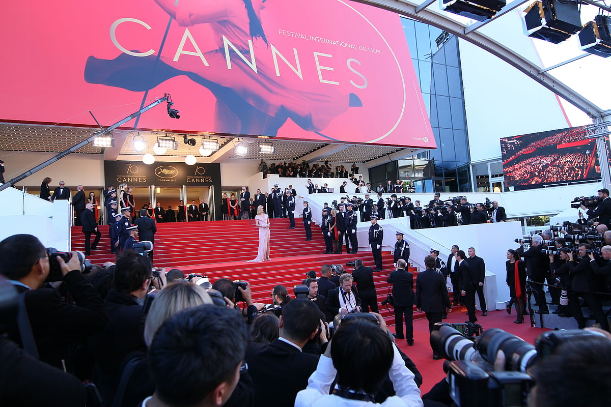 Photographers attend the Ismaels Ghosts (Les Fantomes dIsmael) screening and Opening Gala during the 70th annual Cannes Film Festival at Palais des Festivals on May 17, 2017 in Cannes; France