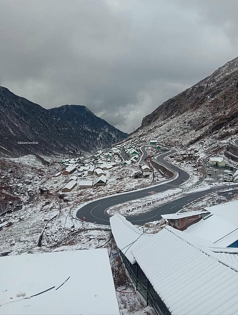 A view of the terrain of Yumthang Valley