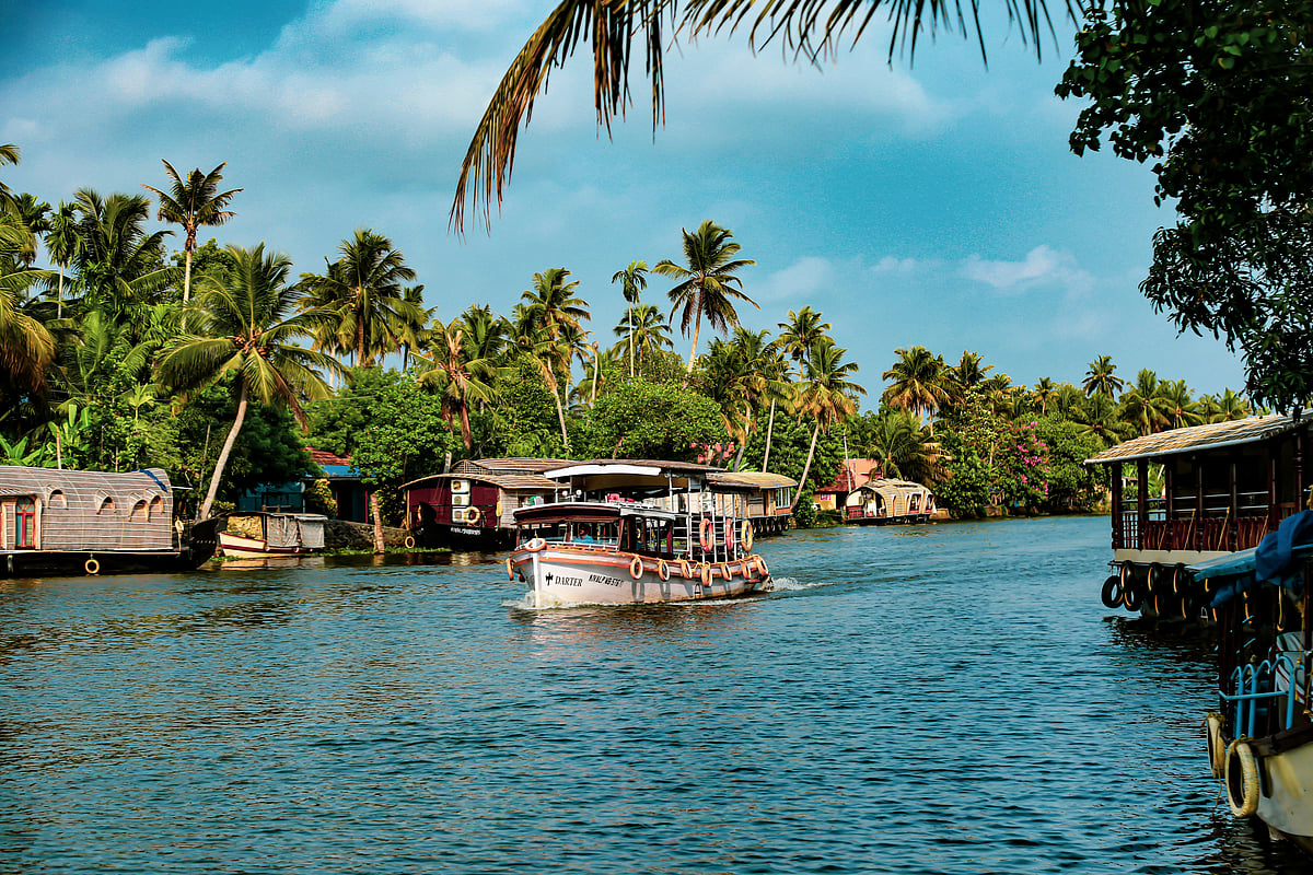Houseboats in Kumarakom, Kerala, India