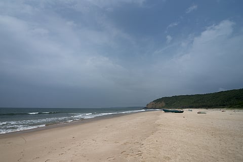 Sagareshwar Beach is a hidden gem behind rows of tall casuarina trees
