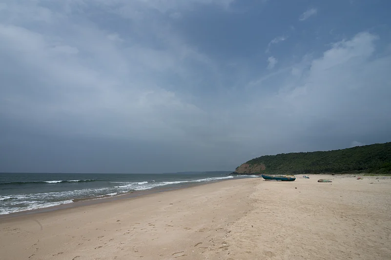Sagareshwar Beach is a hidden gem behind rows of tall casuarina trees