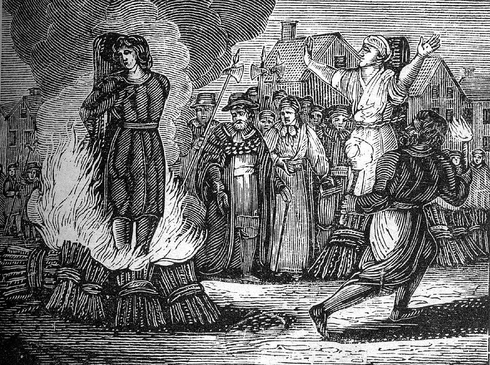 Witch burning in Europe (illustration)