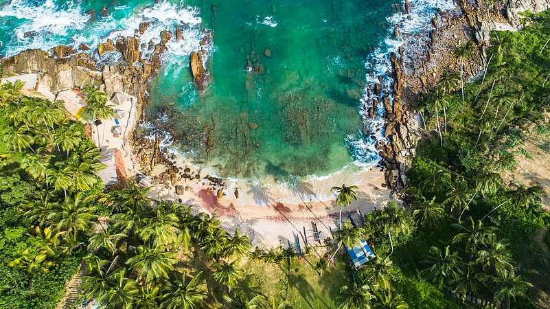 The coastal landscape of Sri Lanka