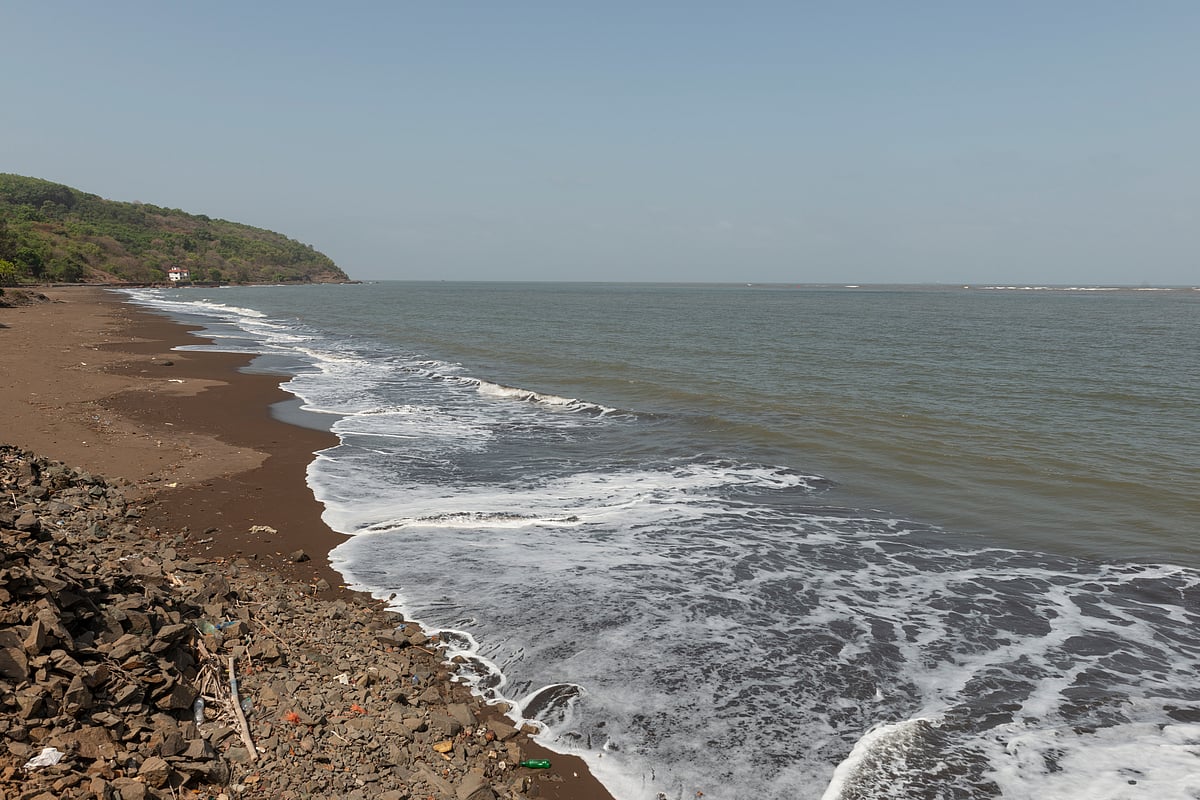 Beautiful Velas beach in Raigad district