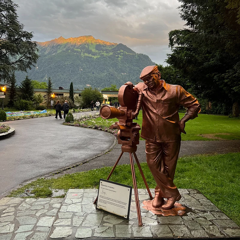 Yash Chopras statue at Interlaken, Switzerland