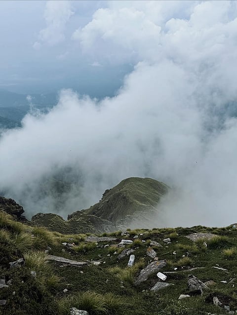 The fogged out landscape of Chopta