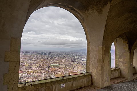 Castel Sant’Elmo’s ramparts offer a unique way to engage with Naples’ skyline through touch and text