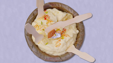 Sweet treats like makhan malai (above) and kesar phirni are very popular in Lucknow