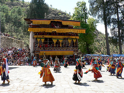 The word “Tshechu” means “tenth day,” as the festival begins on the tenth day of the Bhutanese lunar calendar