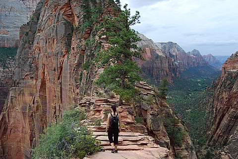 Angel’s Landing is a physically strenuous and psychologically demanding climb