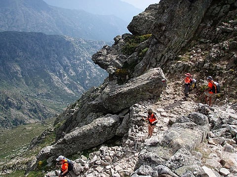 The trail is famous for its steep ascents, descents, and rocky section