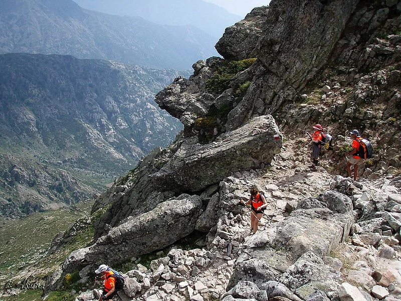 The trail is famous for its steep ascents, descents, and rocky section