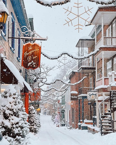 Snow in Quebec City, Canada