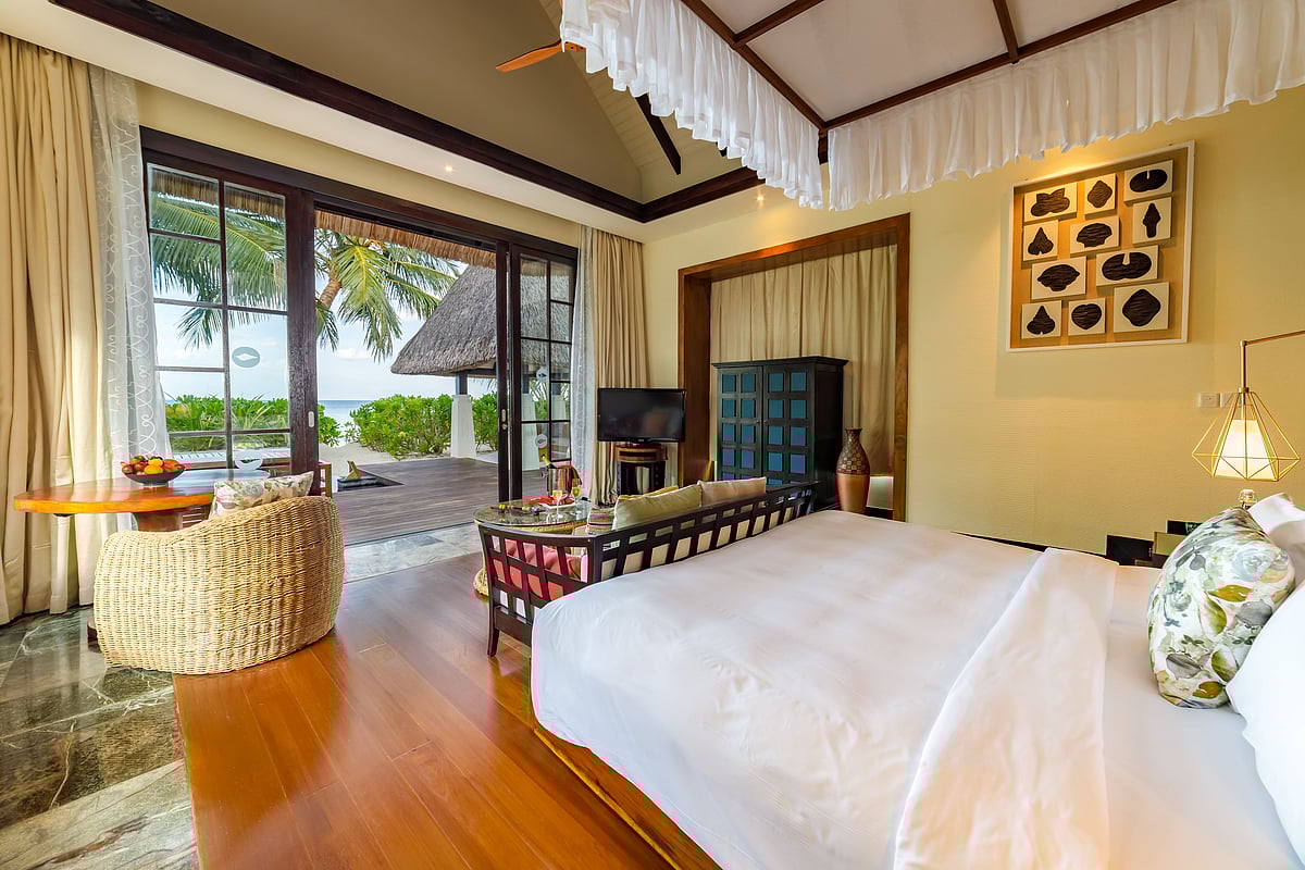 My Earth Pool Villa opened right on to the beach