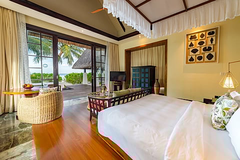 My Earth Pool Villa opened right on to the beach