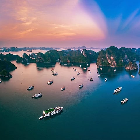 Sunset at Hạ Long Bay, Vietnam