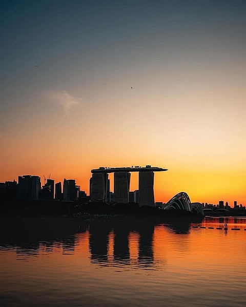 Sunset at Marina Bay