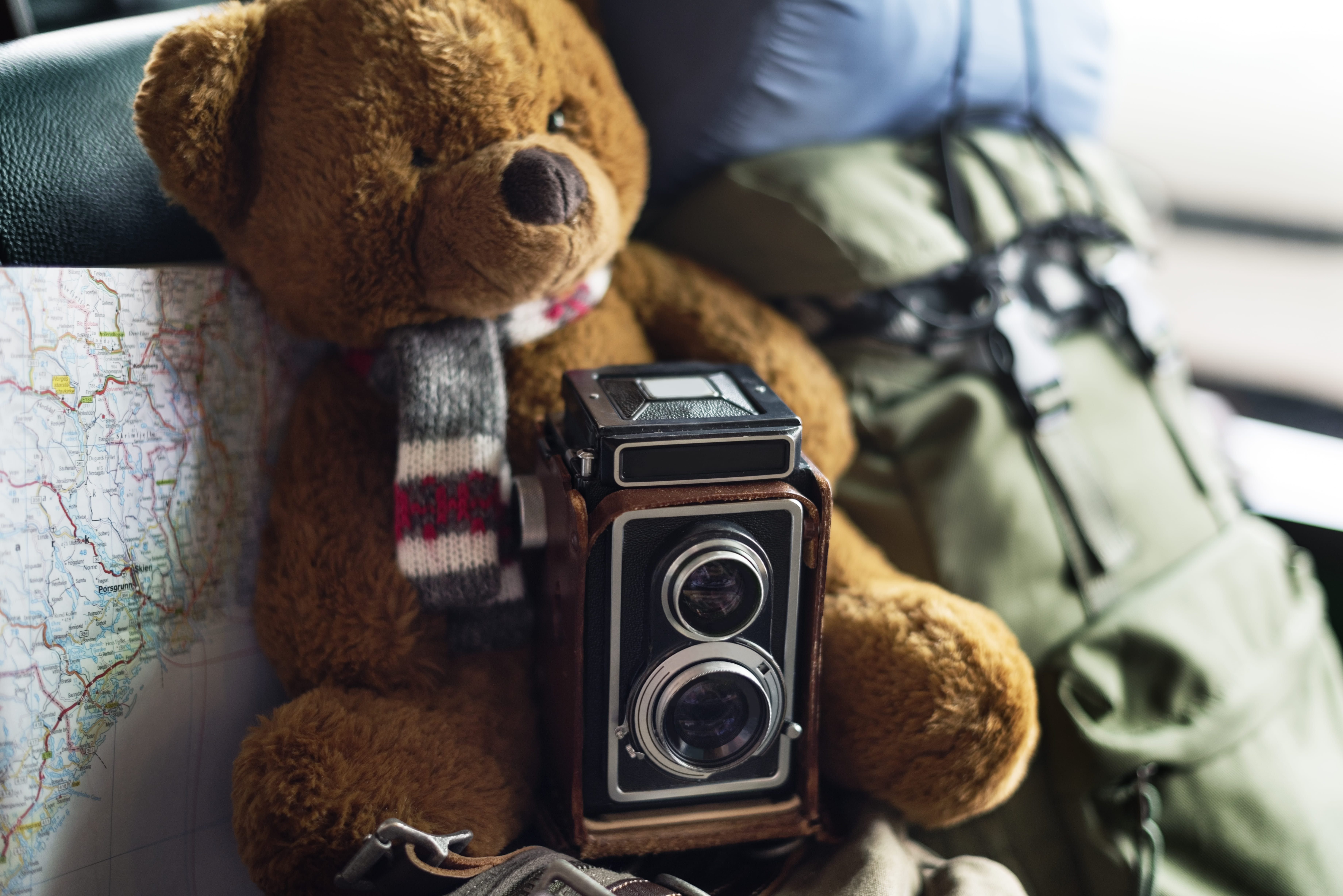 Soft toys on the road often serve as emotional anchors.