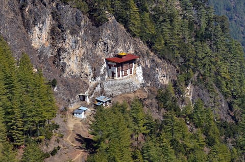 Shelkardra, a sacred place of Padmadambhava, in Yüsu (Uesu) Gewog, Haa District, Bhutan