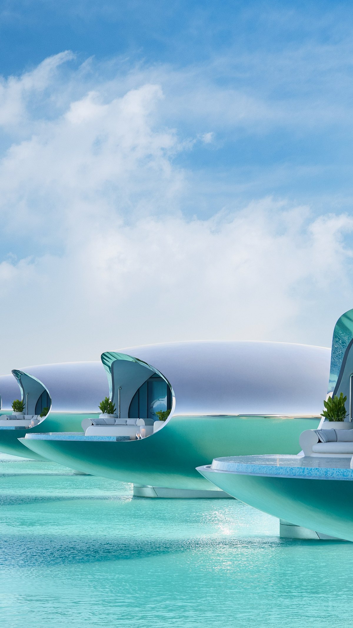 Visit Saudi : Futuristic orbs of Shebara Resort on the Red Sea