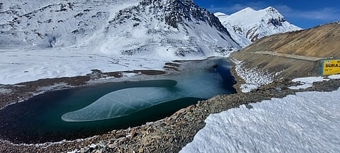 Semi frozen Suraj Taal