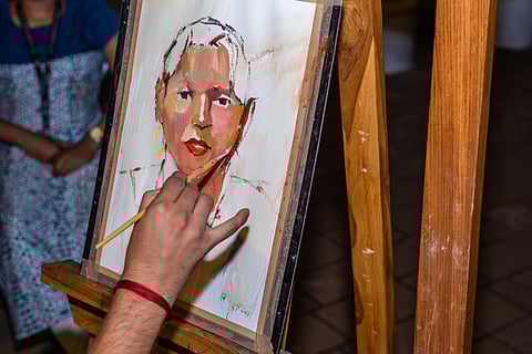 Artists capture live scenes through sketches at the IFFI festival in Panjim