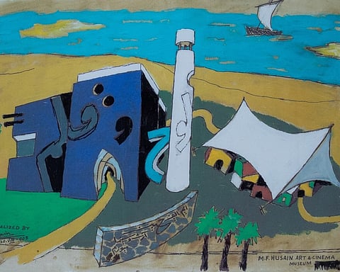 An artwork by M. F. Husain