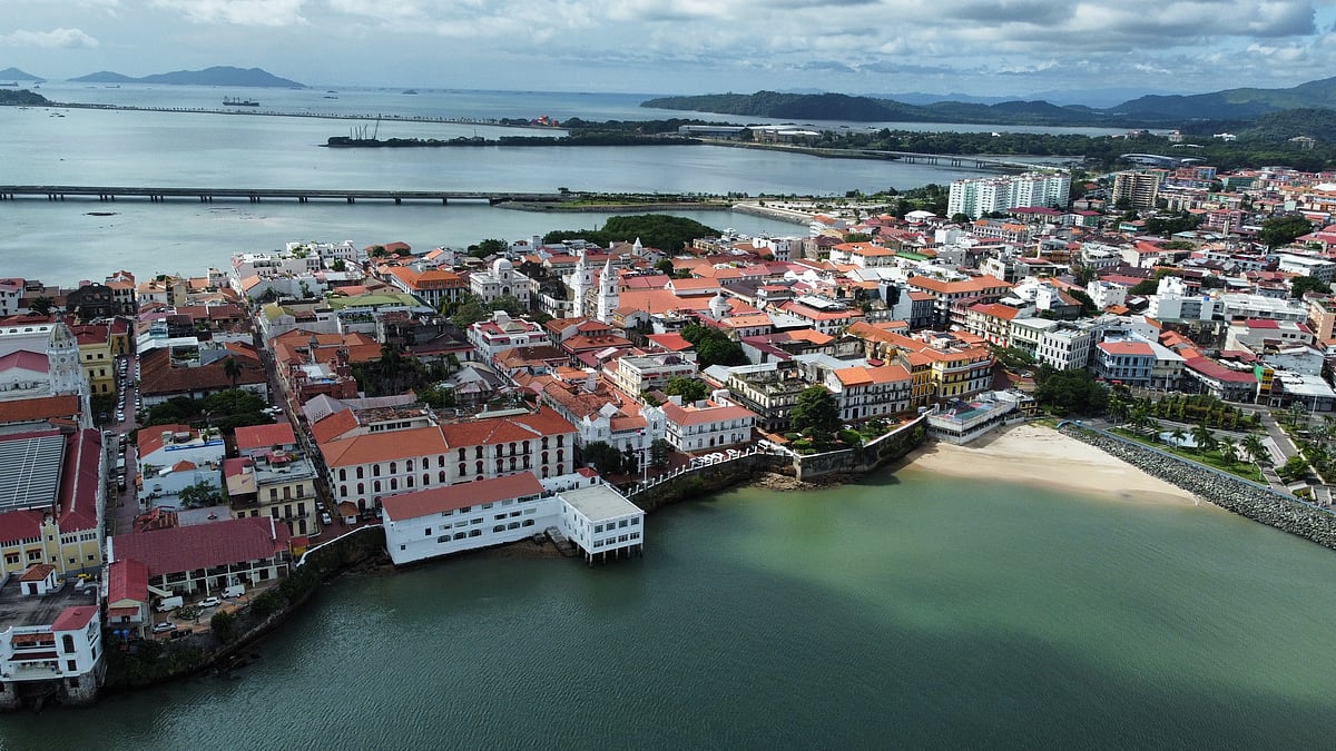 Aerial view of the old town of Panama City