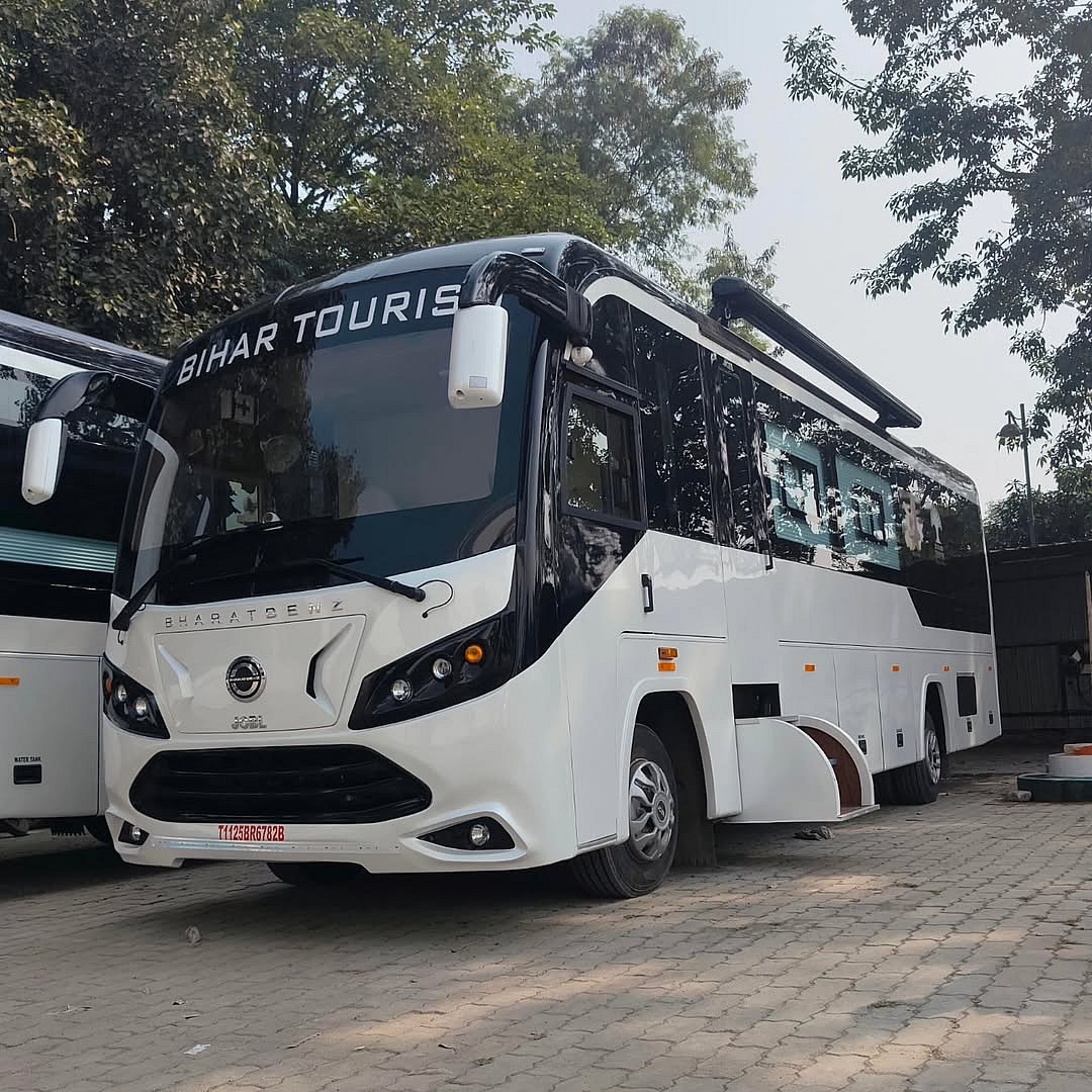 bsrtc_buses/Instagram : The caravans are built on a BharatBenz chassis with air suspension 
