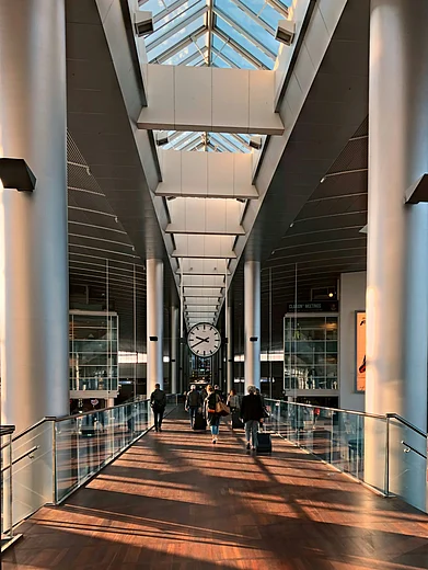 Unsplash : A shot from inside an airport (representational image)