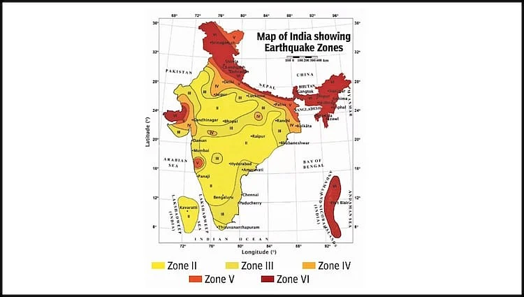 India has released a radically updated seismic zonation map under the revised Earthquake Design Code (2025), placing the entire Himalayan arc in a newly created highest-risk Zone VI for the first time