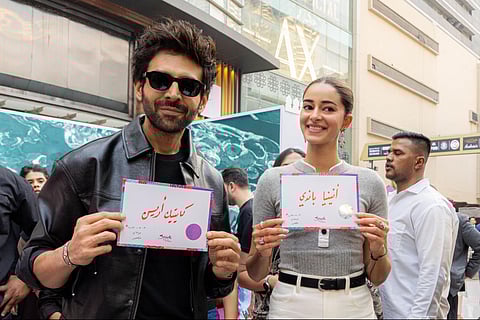 Kartik Aaryan and Ananya Panday lit up the showcase, drawing fans straight into this slice of Saudi magic